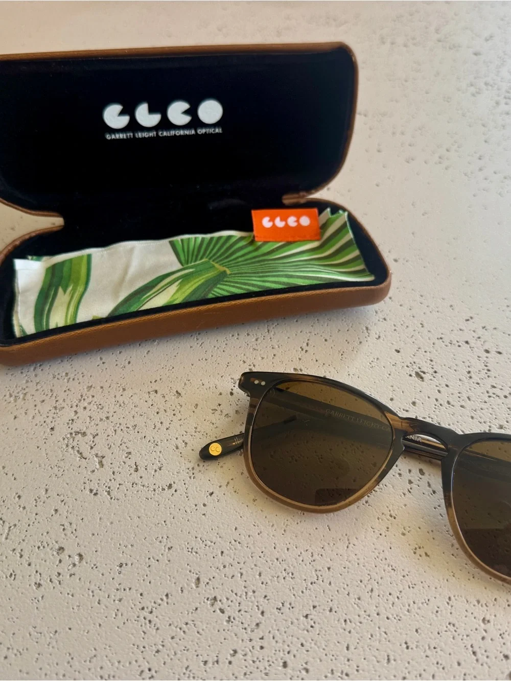 Garrett Leight California Optical Brooks Brown Polarized Sunglasses